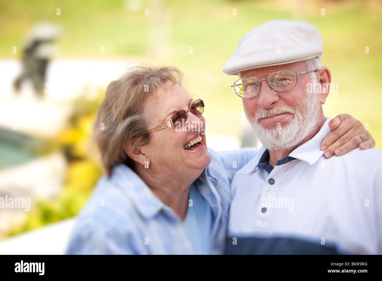 Smiling elderly senior couple hi-res stock photography and images - Alamy