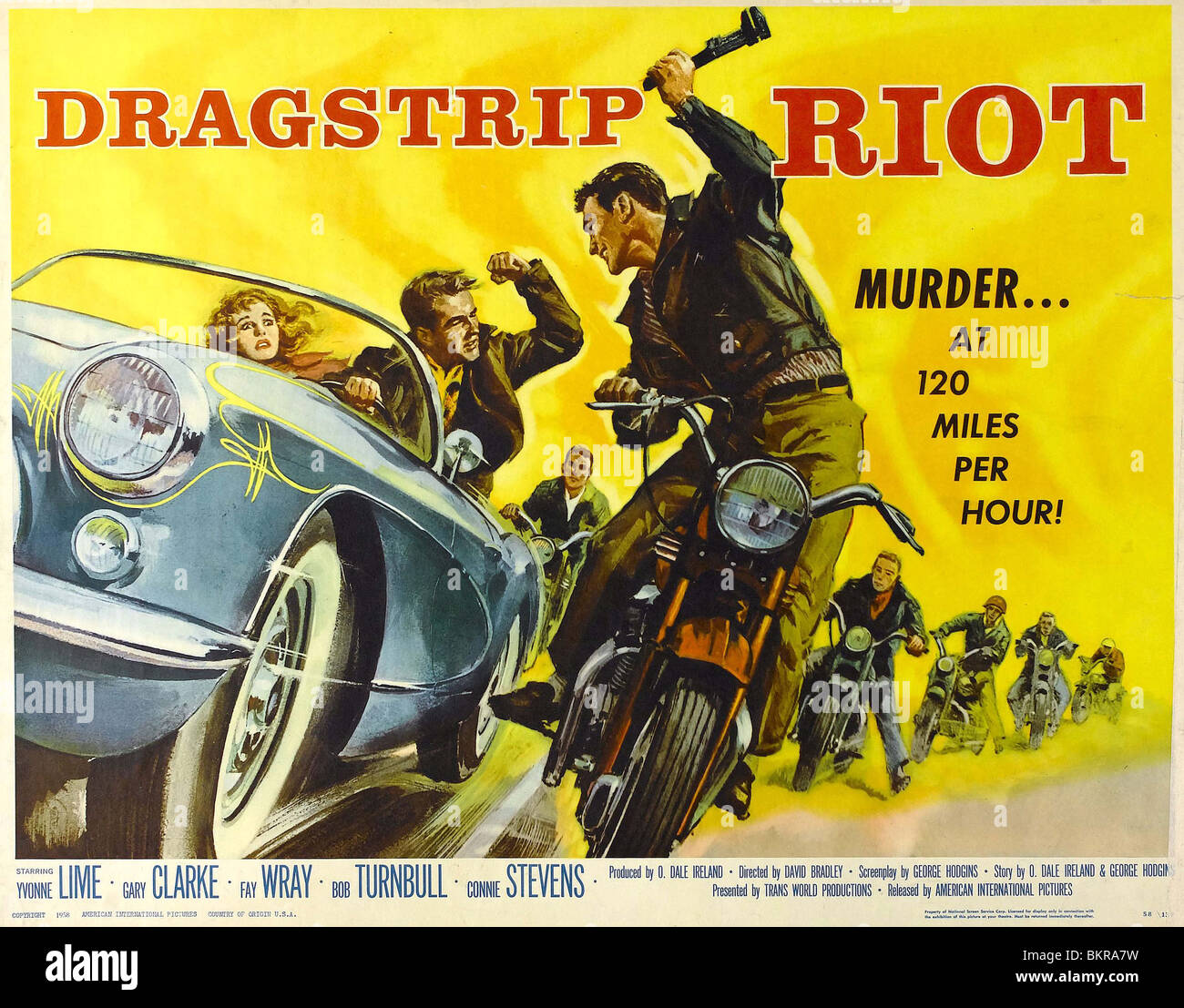 Old film Poster reproduction Dragstrip Girl
