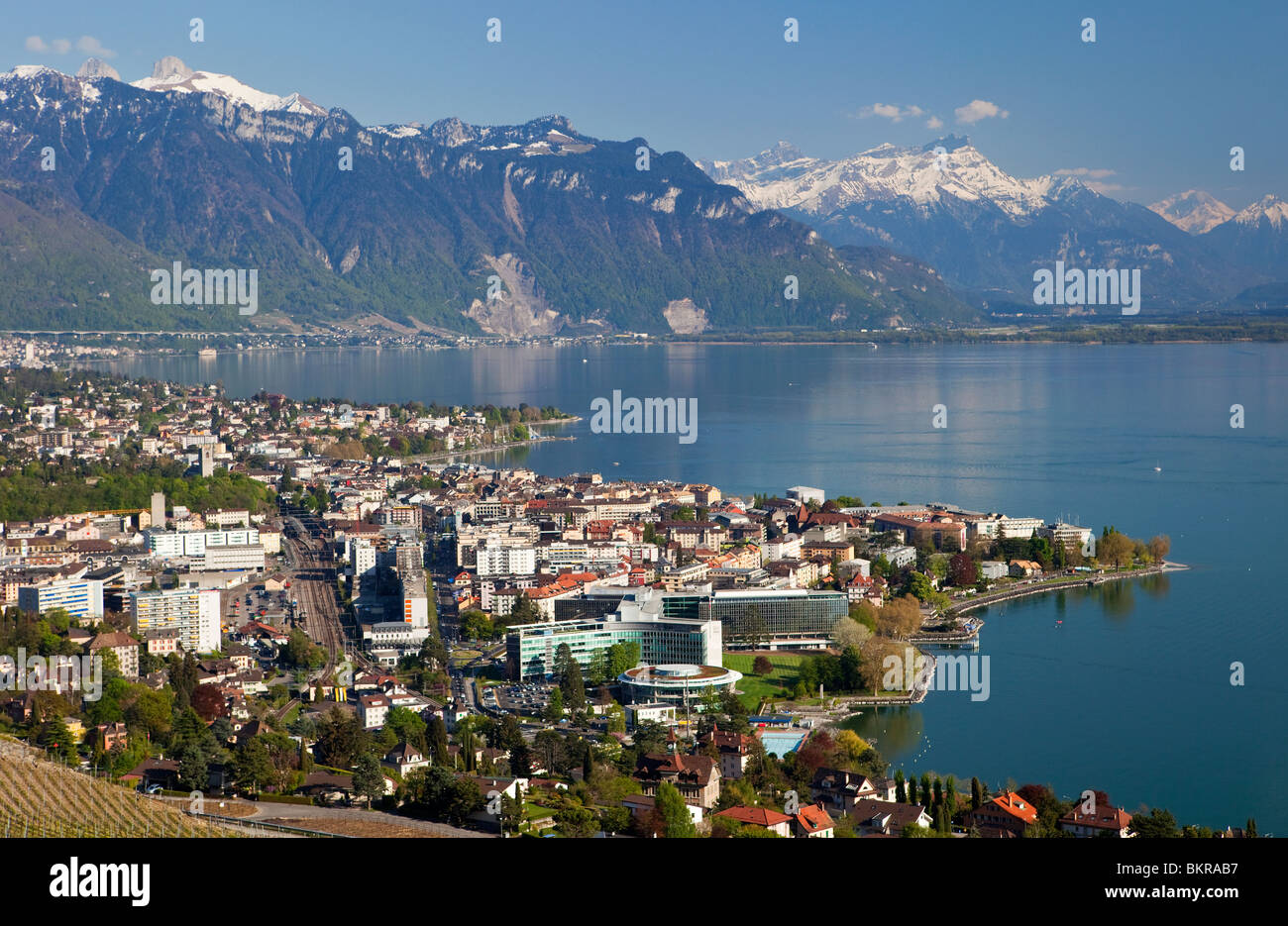 The City of Vevey, Switzerland Stock Photo