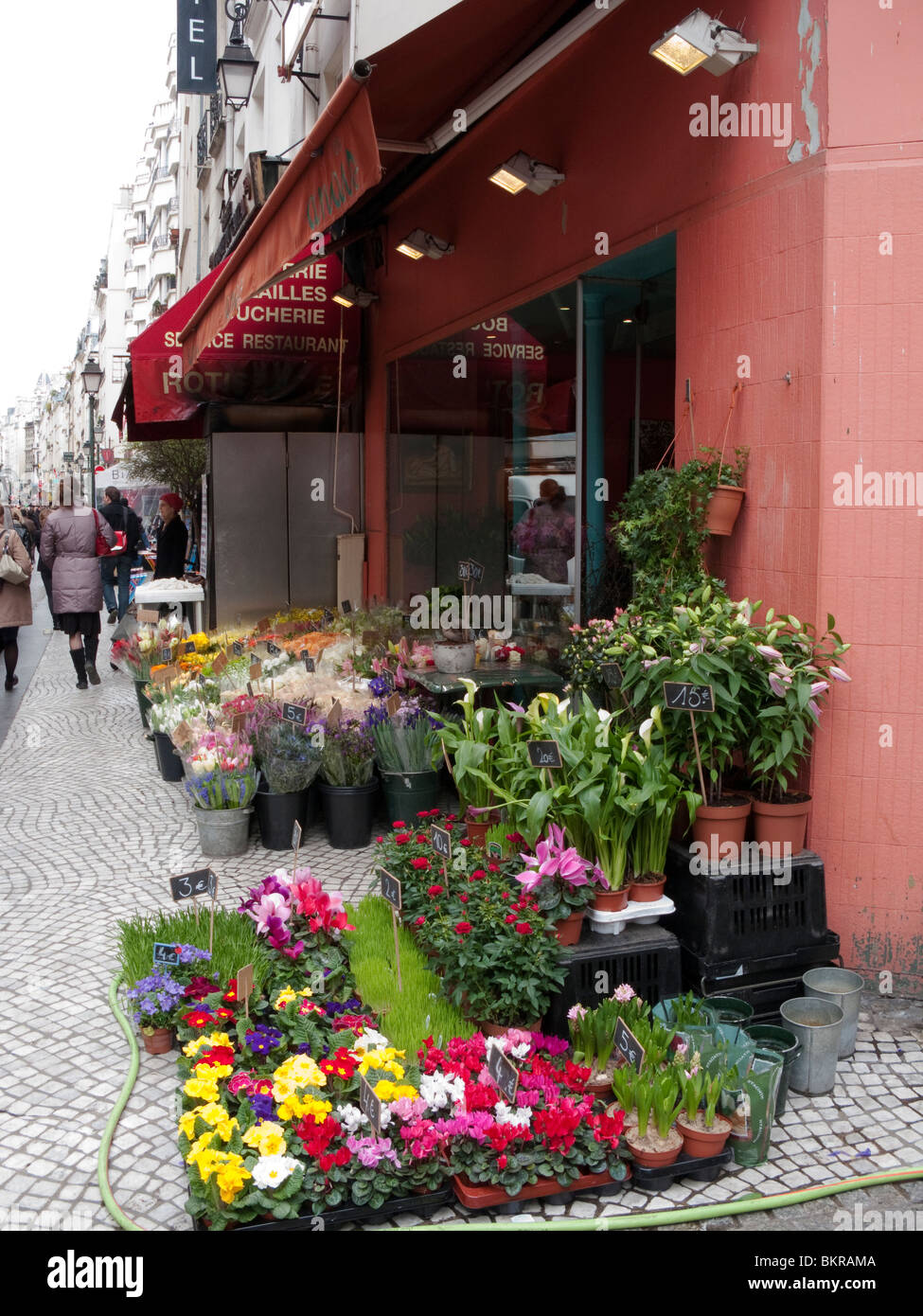 A florist in Paris, France Stock Photo Alamy