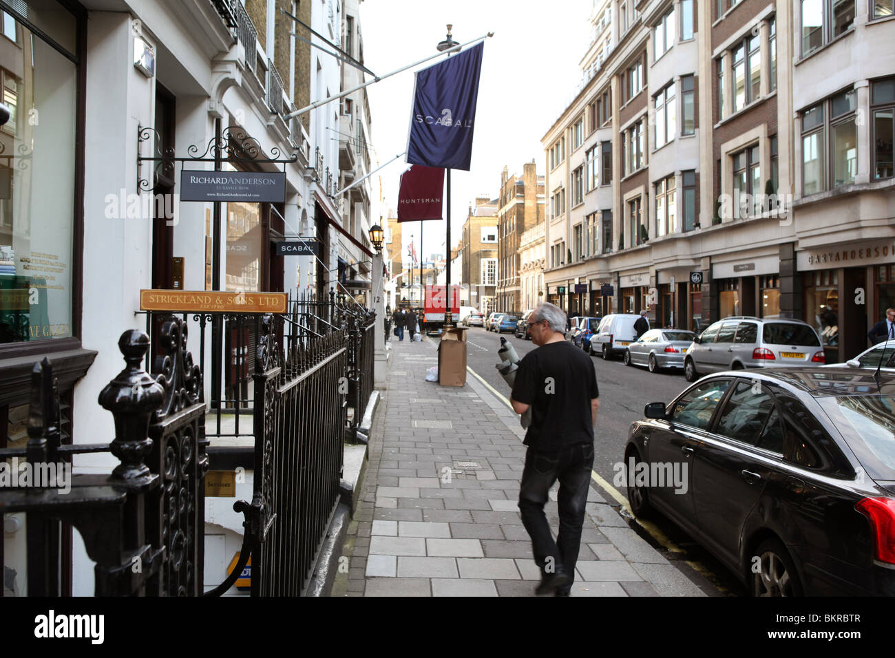 Savile Row tailors in London. Stock Photo