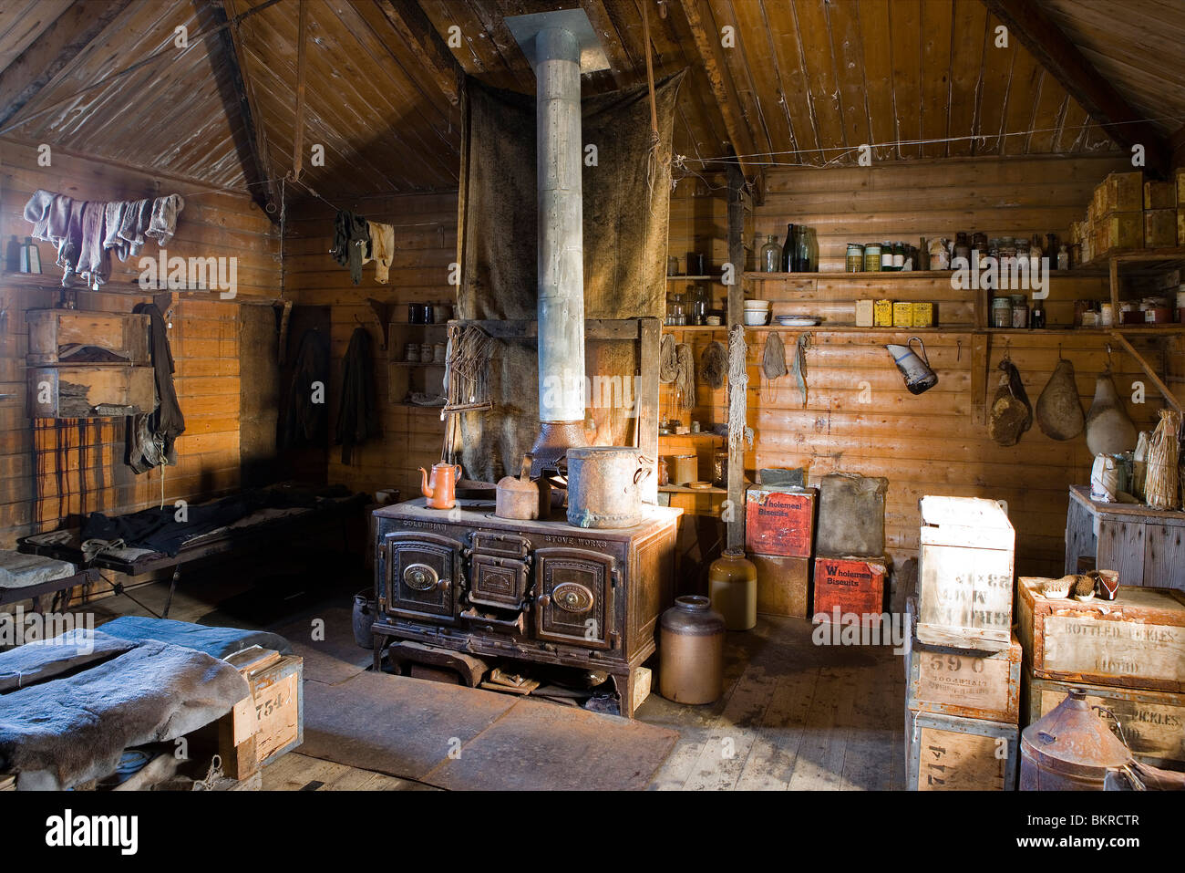 Interior of Ernest Shackleton's hut, Cape Royds, Ross Island
