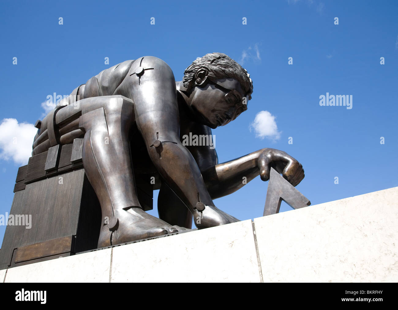 Newton  (After William Blake) by Eduardo Paolozzi , 1995 - sculpture at British Library Stock Photo