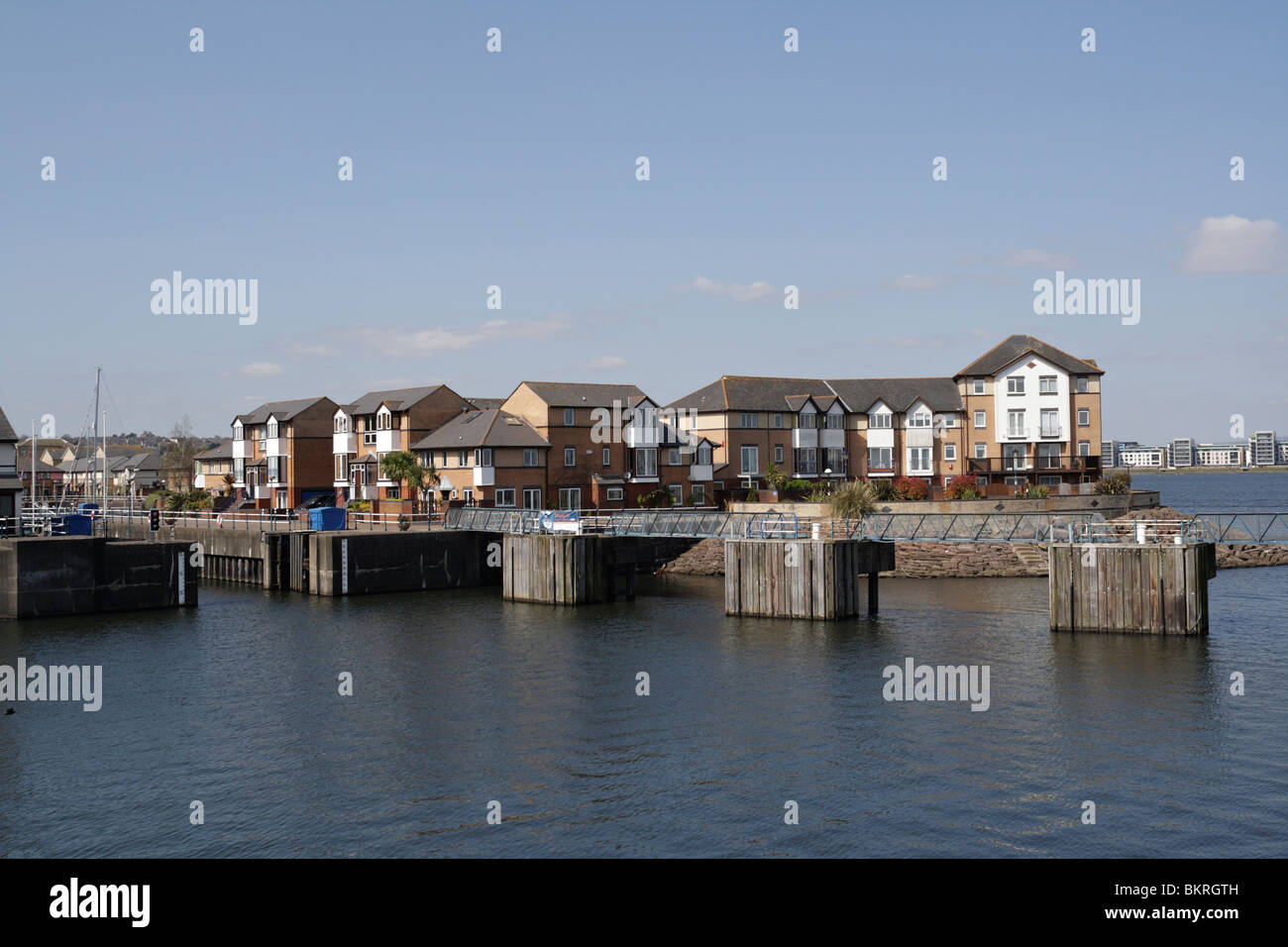 The Entrance to Penarth Marina in Cardiff Bay, Wales UK Stock Photo Alamy