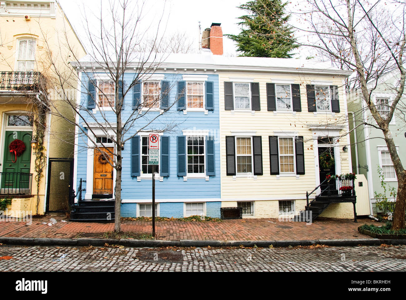 Typical row houses in Washington DC Stock Photo Alamy