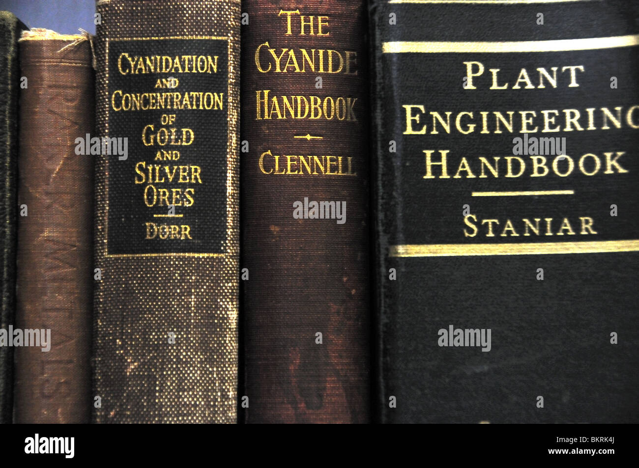 Old Mining Engineering Books Stock Photo