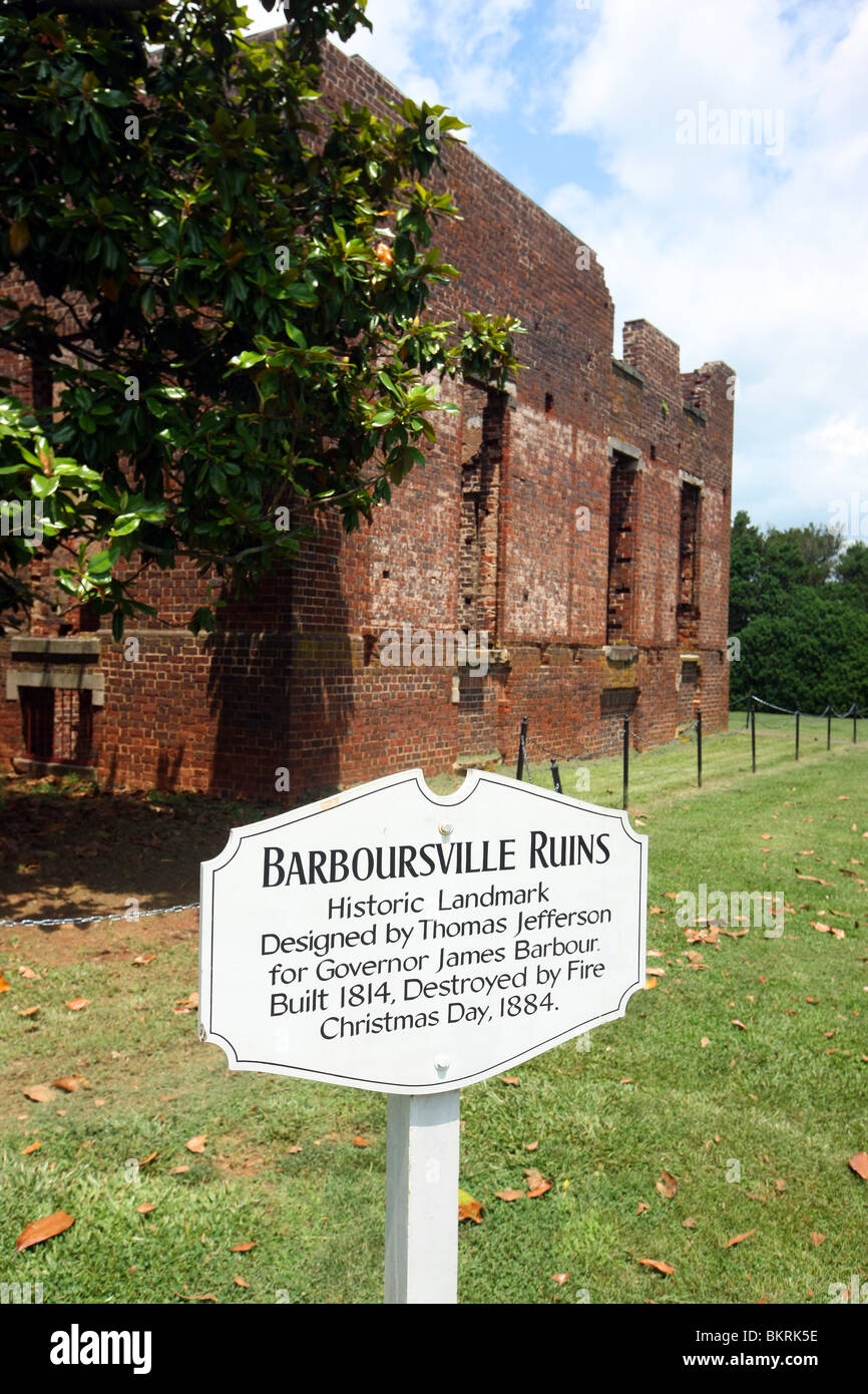 The ruins located at the Barboursville Winery in Orange County