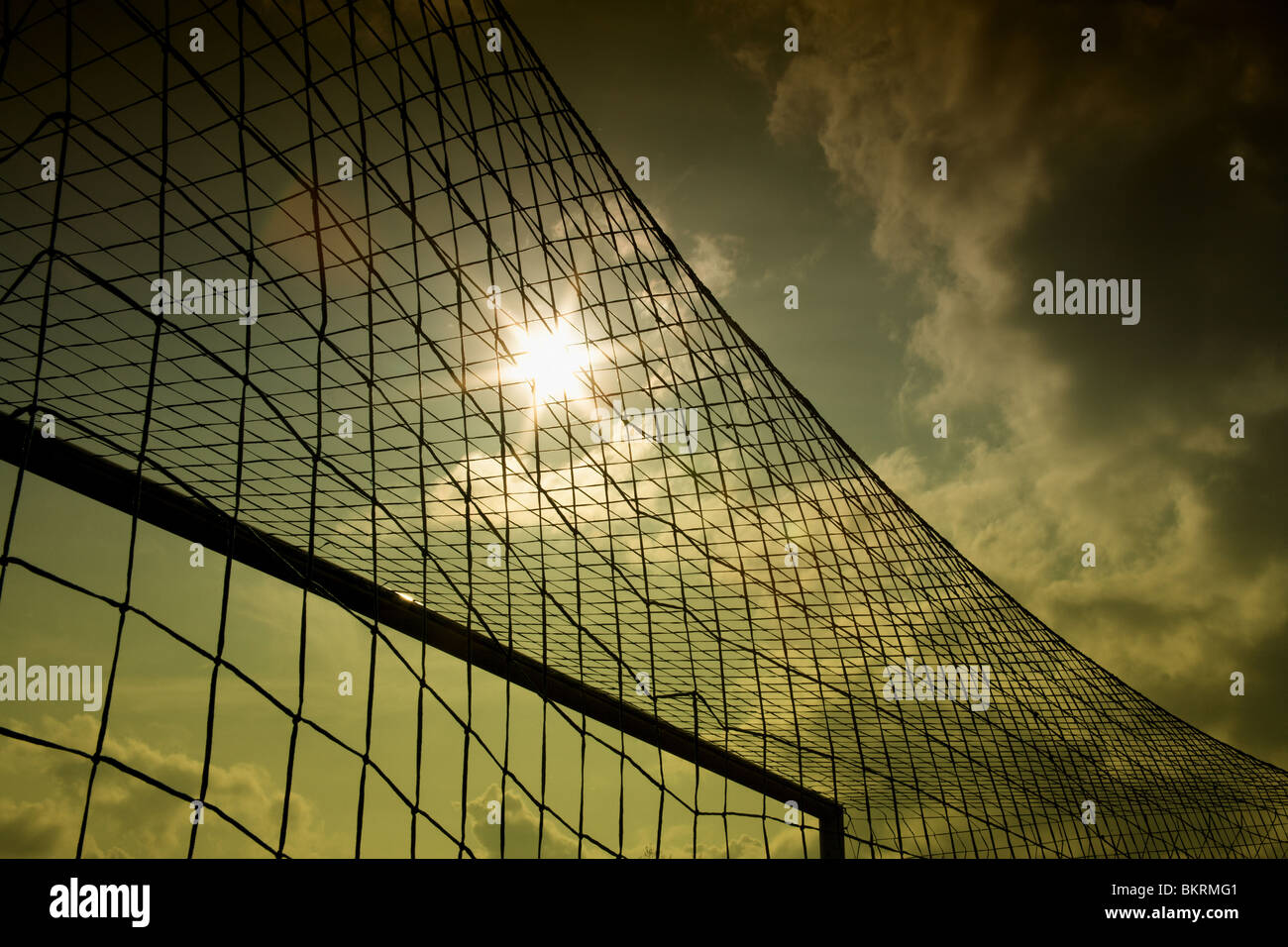 Wum grid of a football gate Stock Photo