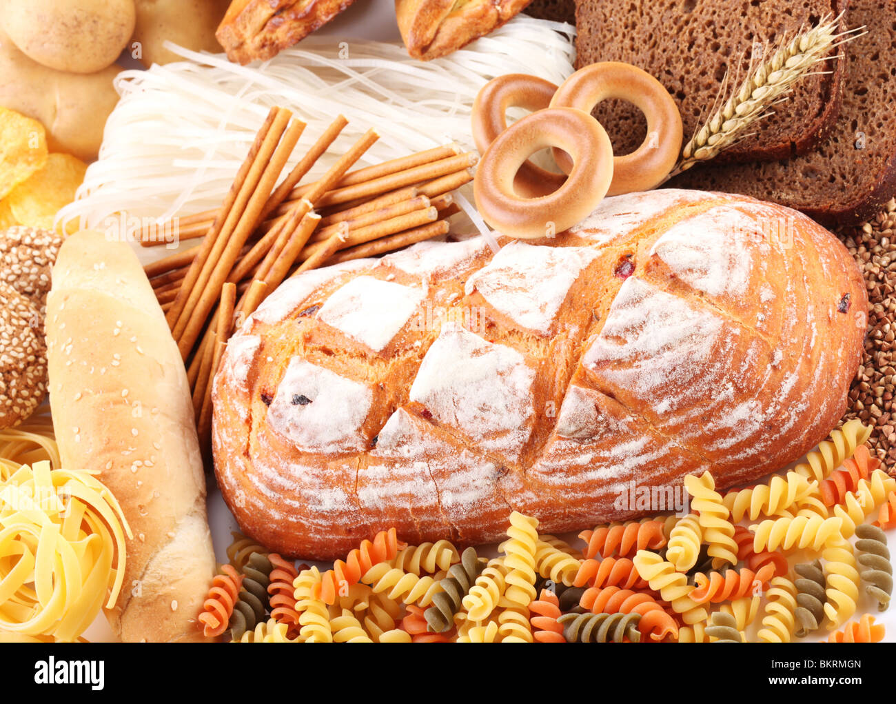 With bakery products Stock Photo
