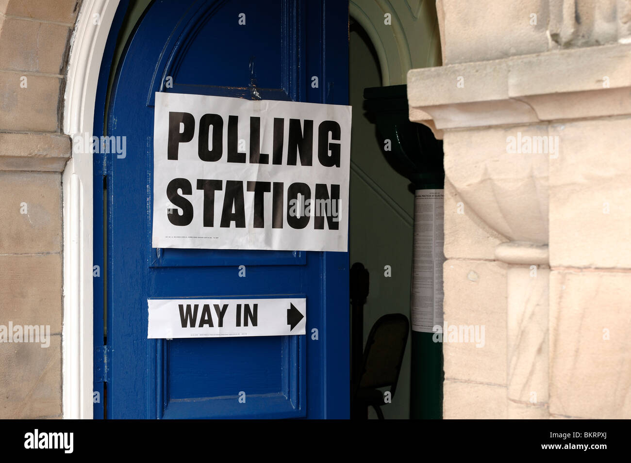 Election Polling Station Stock Photo
