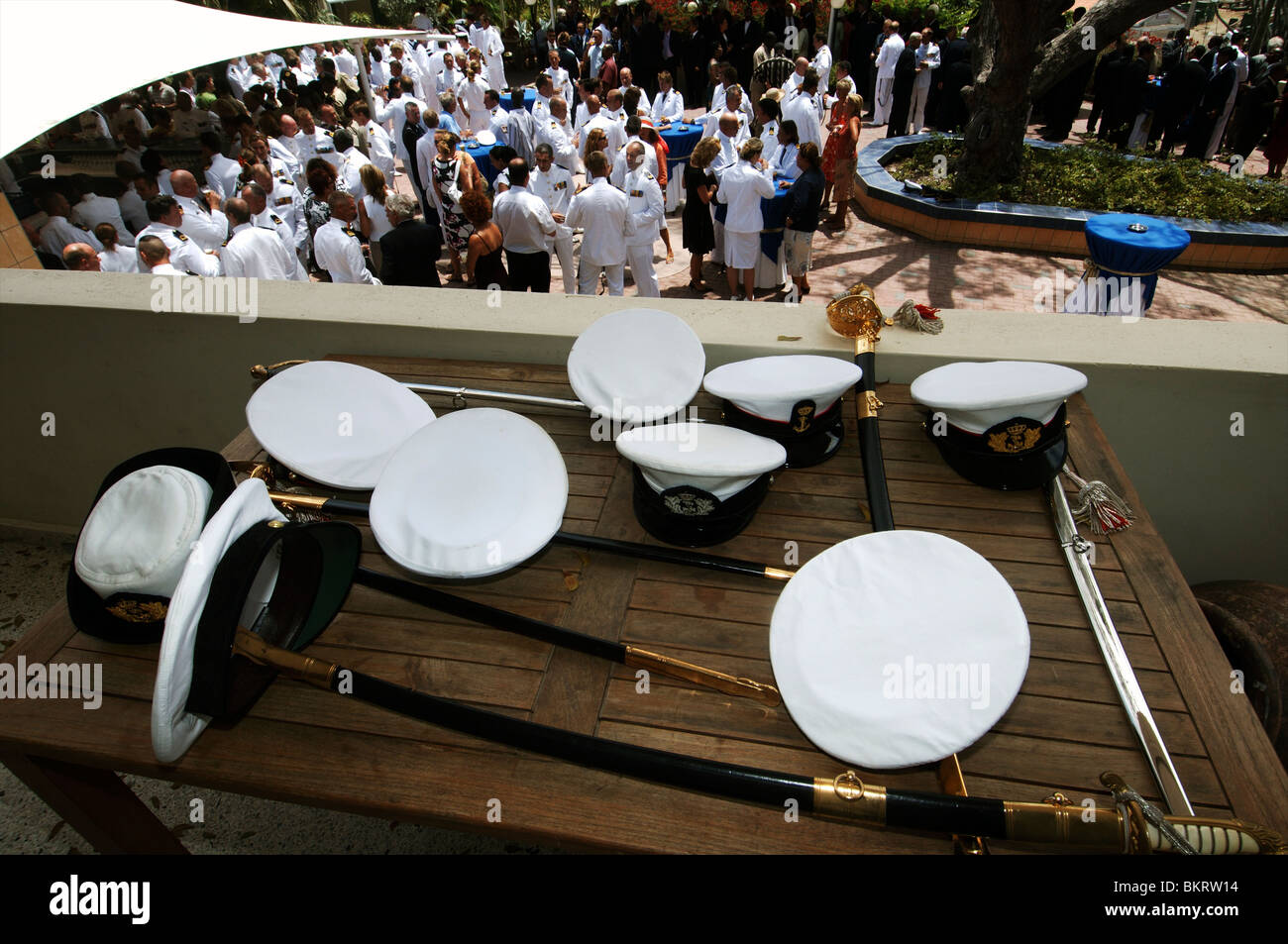 Curacao, Willemstad, Parera Marine basis, parade in the honour of