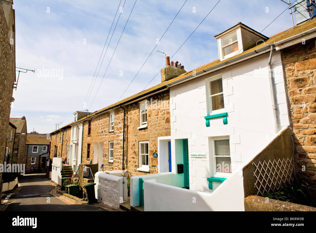 Fishermans Cottages And Holiday Homes In St Ives Cornwall Stock