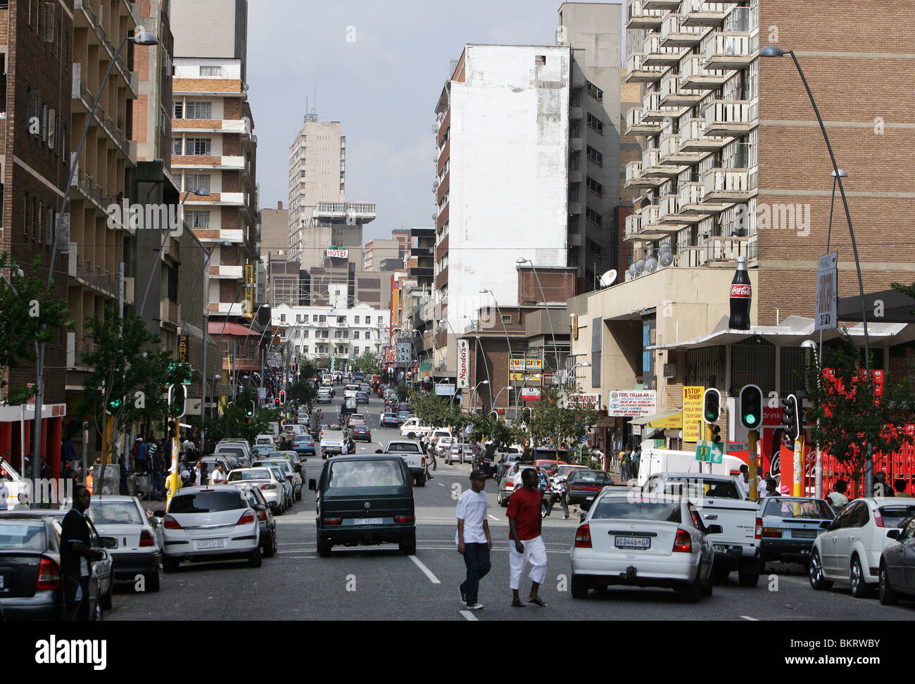 District Hillbrow in Johannesburg, South Africa Stock Photo