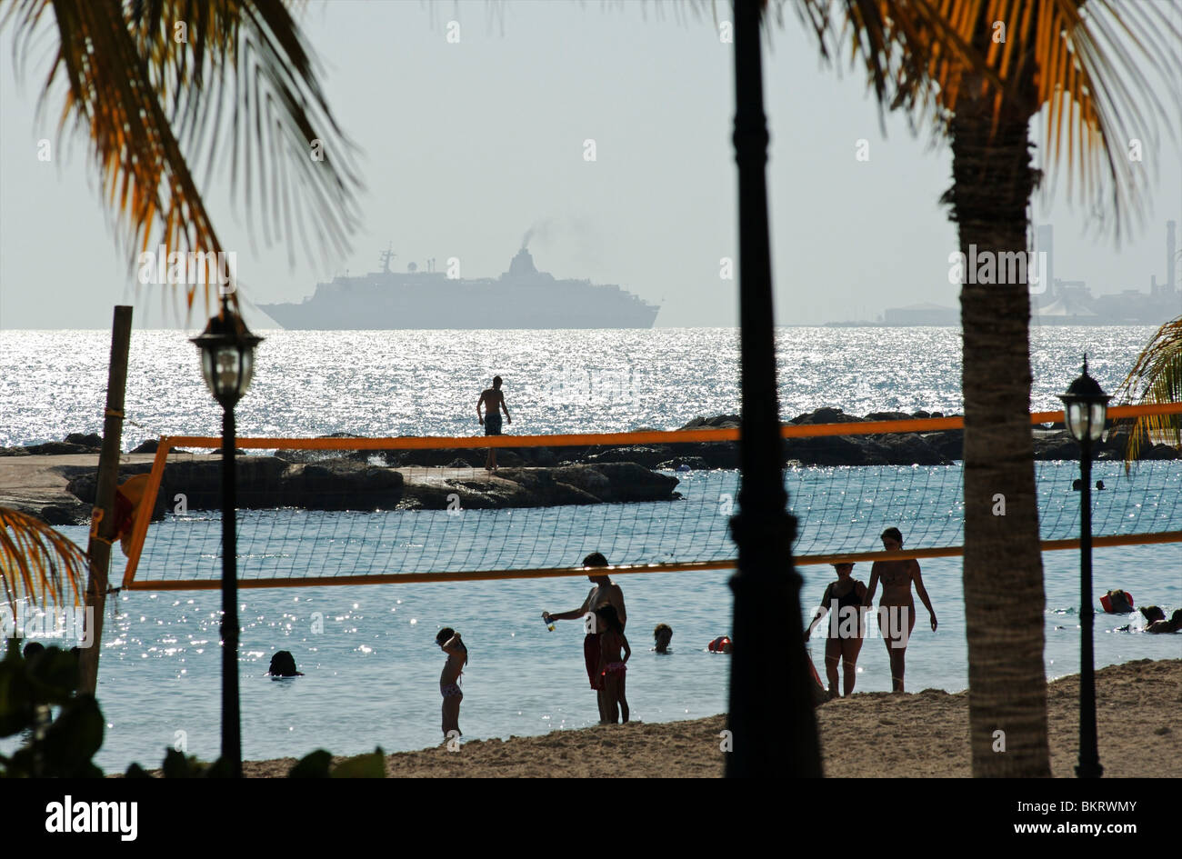 Curacao, Mambo beach Stock Photo