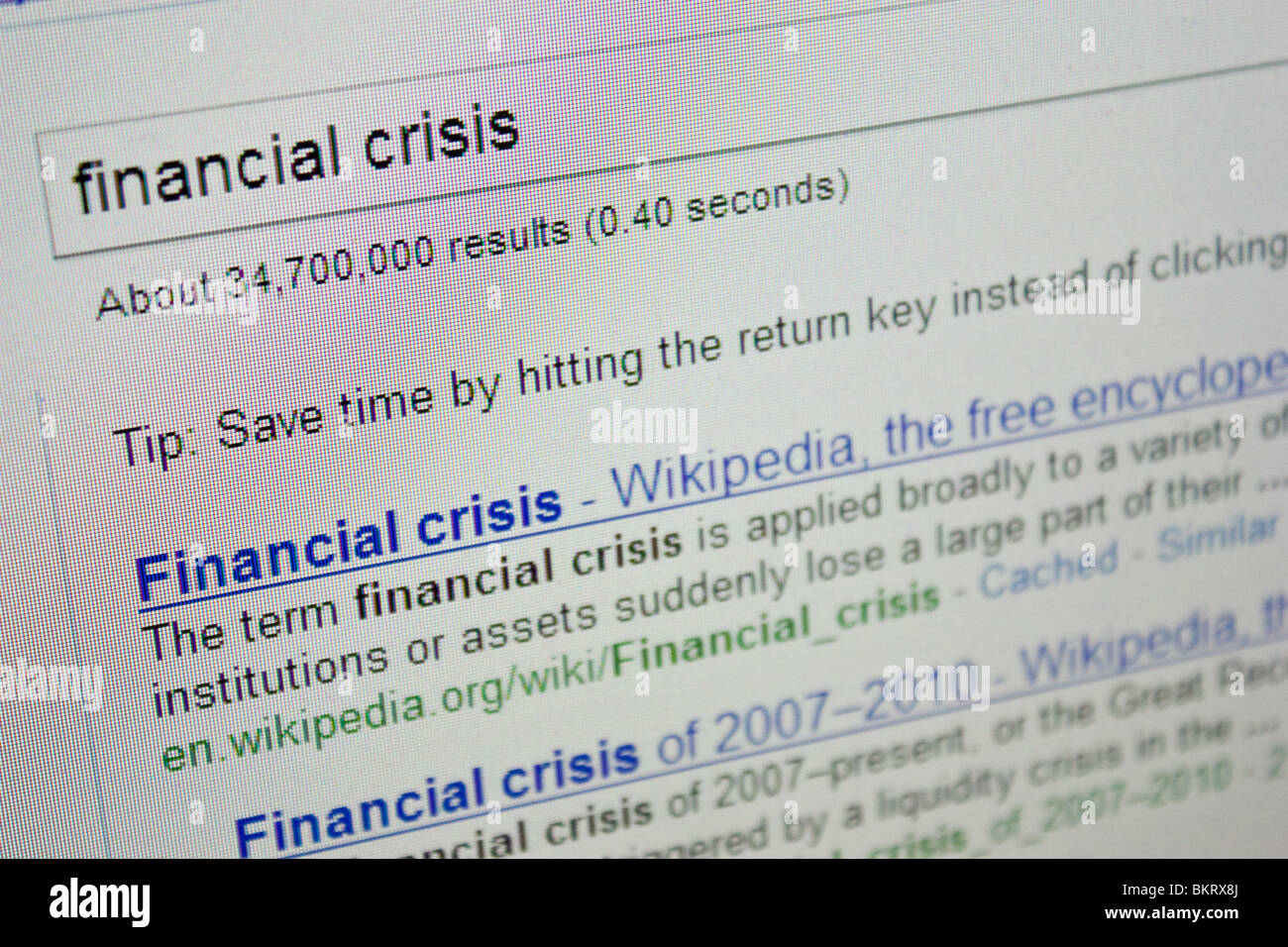 financial crisis definition market economy global Stock Photo - Alamy