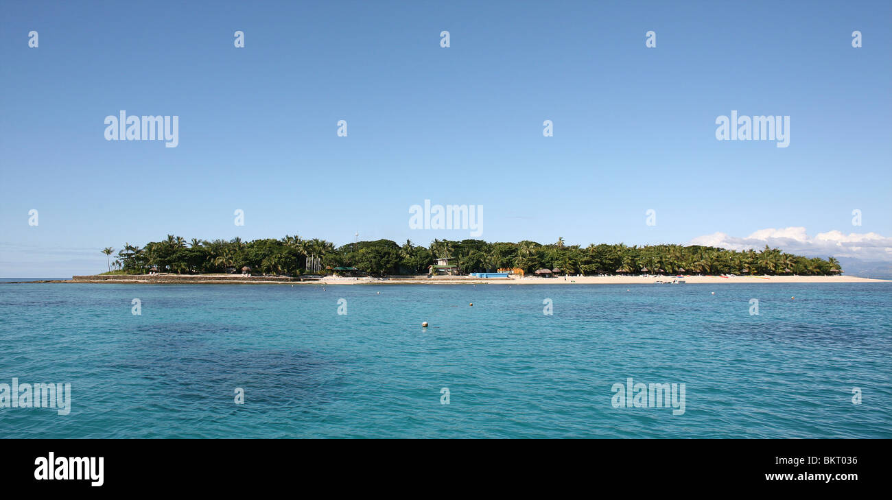 Tuvalu island in the pacific ocean threatens to disappear in the next 50 years due to sea level rise. Stock Photo