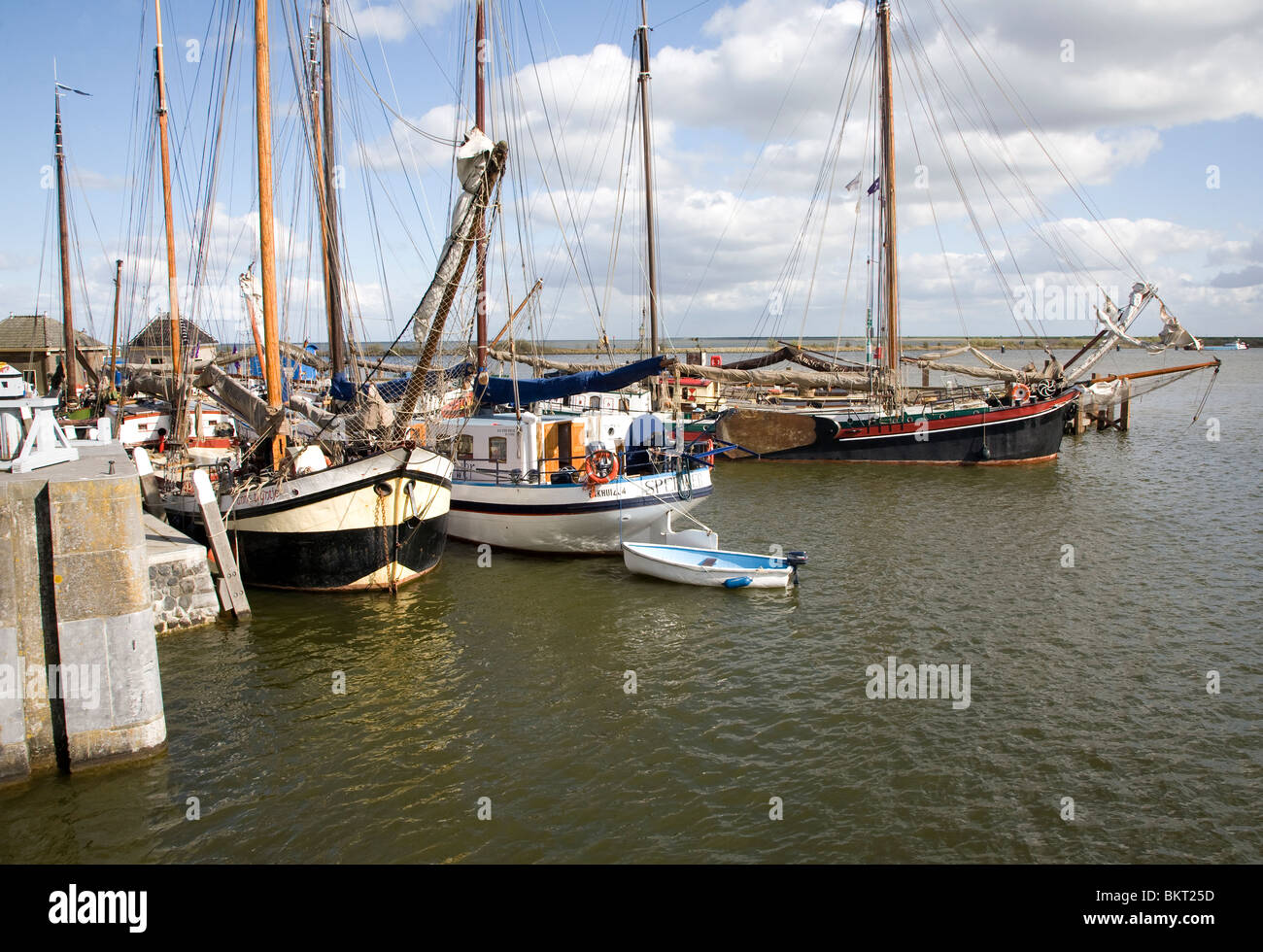 Boats in the outer harbour, Enkhuizen, Netherlands Stock Photo