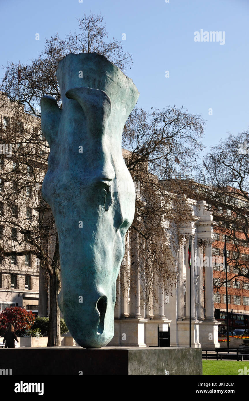 Giant horse statue at Marble Arch, London, England Stock Photo