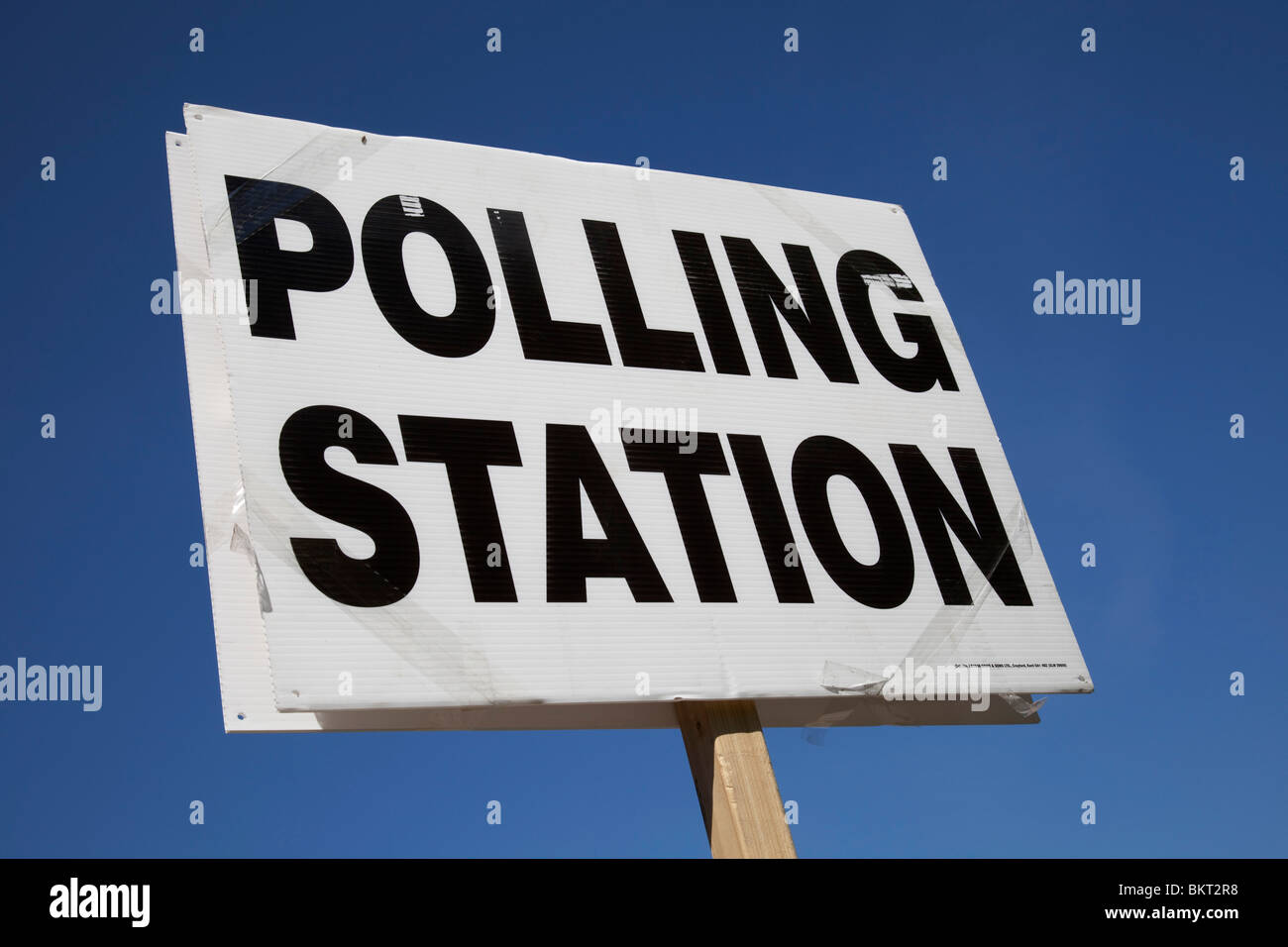 Outside a Polling Station sign, London. General Election day May 6th 2010. Stock Photo