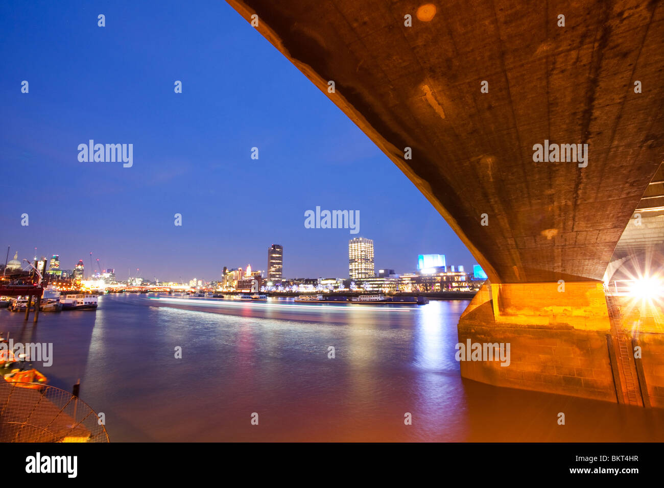 Unusual view of London's night Stock Photo