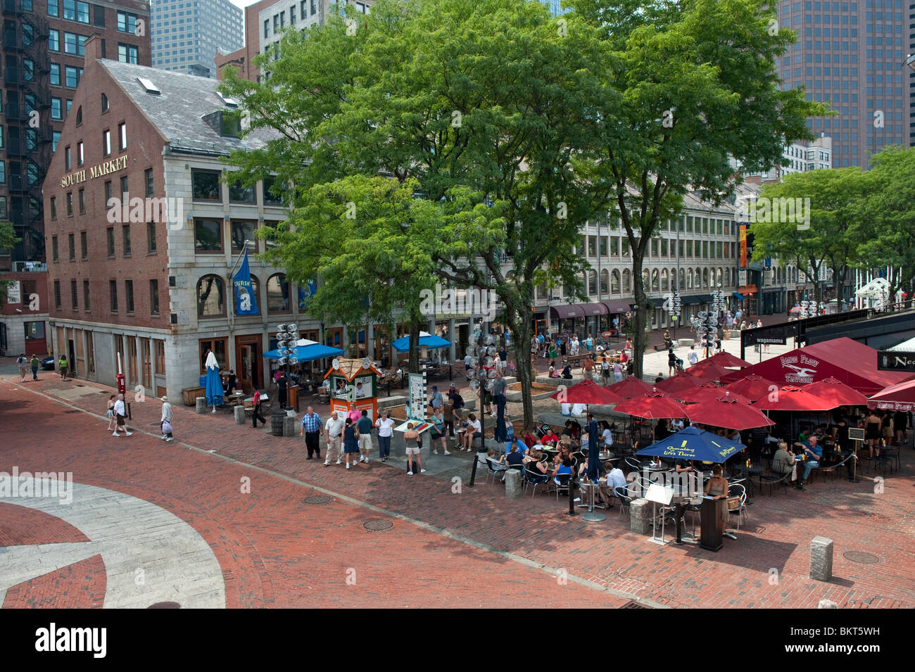 The Historic Quincy Market Near Faneuil Hall in Downtown Boston, Massachusetts, USA Stock Photo