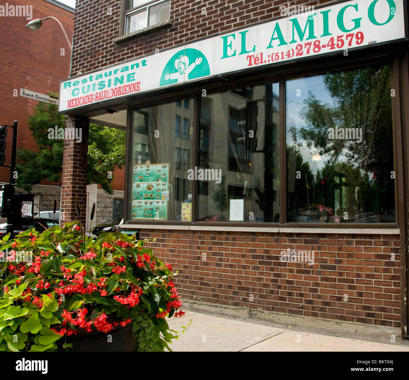 Mexican and Salvadorian restaurant St Zotique street Montreal canada