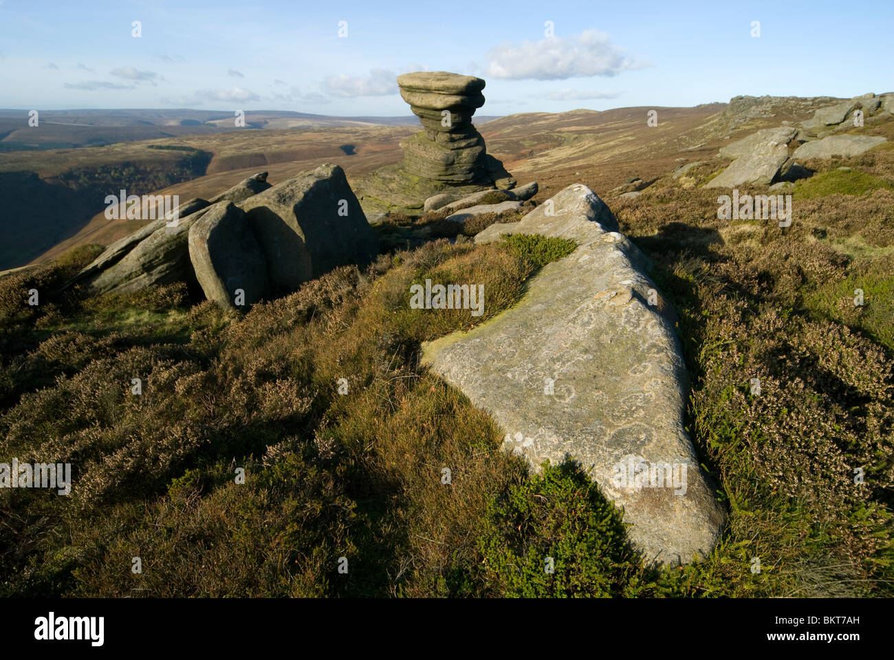 The Salt Cellar, a rock pinnacle on Derwent Edge, Peak District, Derbyshire, England, UK Stock