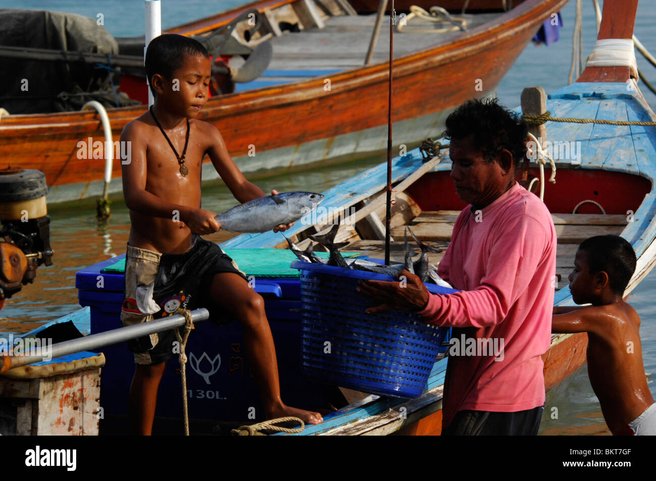 chao leh, sea gypsy village , rawai beach , phuket island ,thailand Stock Photo