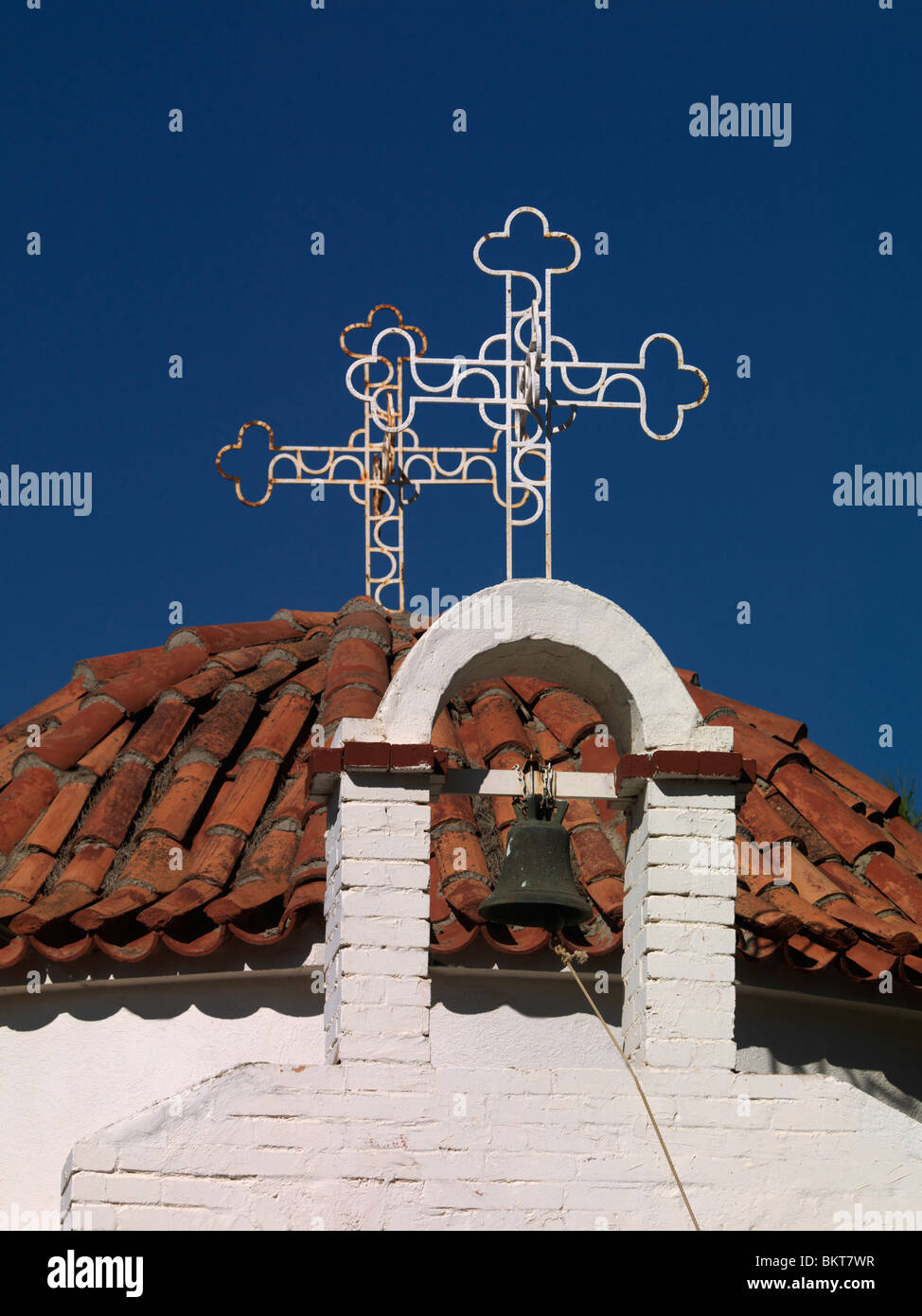 Crosses on the Roof of Greek Orthodox Church Ayia Paraskevi Samos ...
