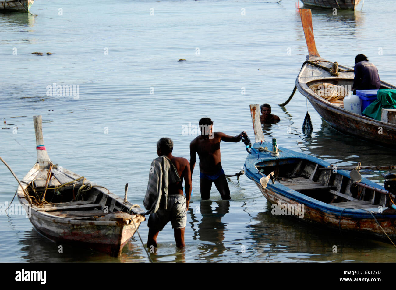 chao leh, sea gypsy village , rawai beach , phuket island ,thailand Stock Photo