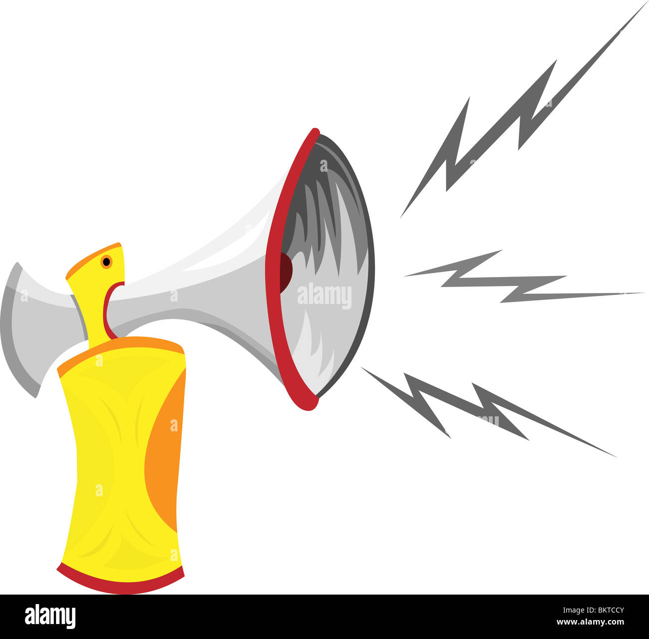 Air Horn Cartoon Isolated on White Stock Photo Alamy