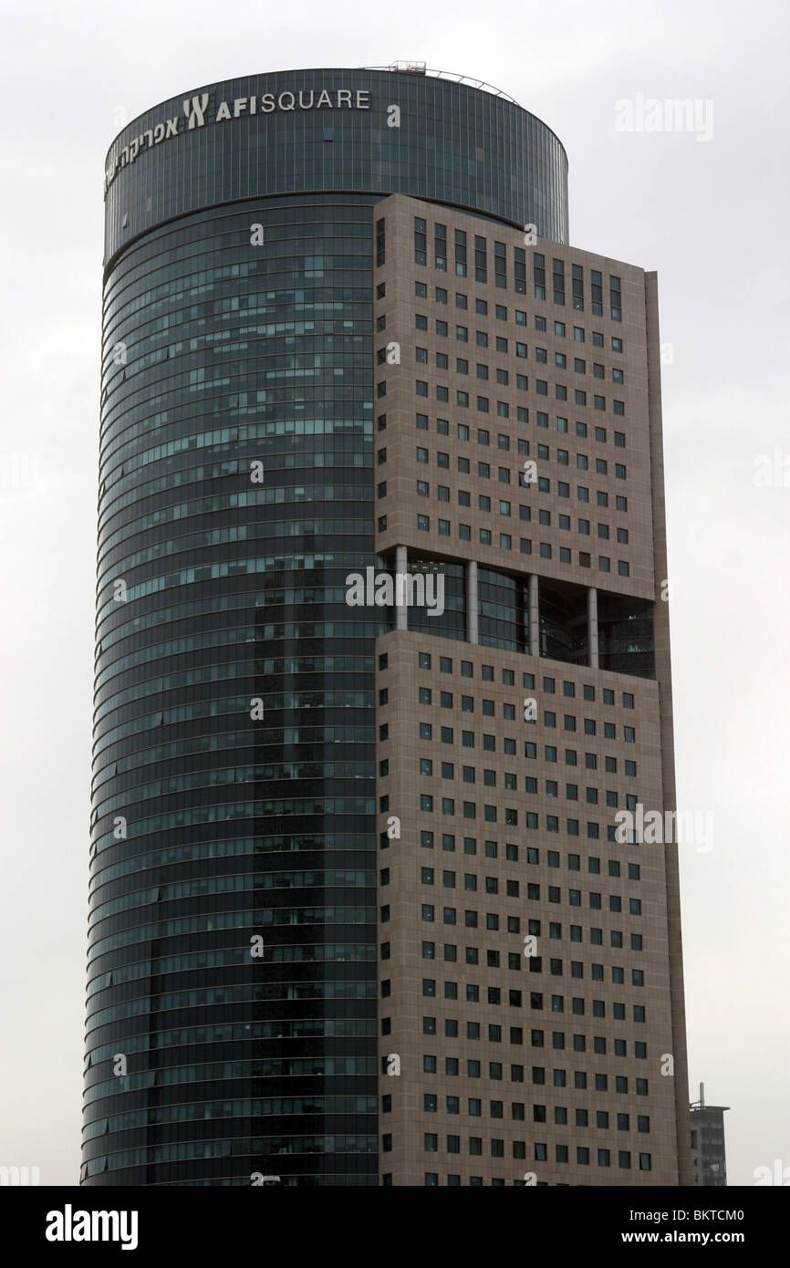 Israel, Tel Aviv modern highrise AFI (Africa Israel) Group building Stock Photo