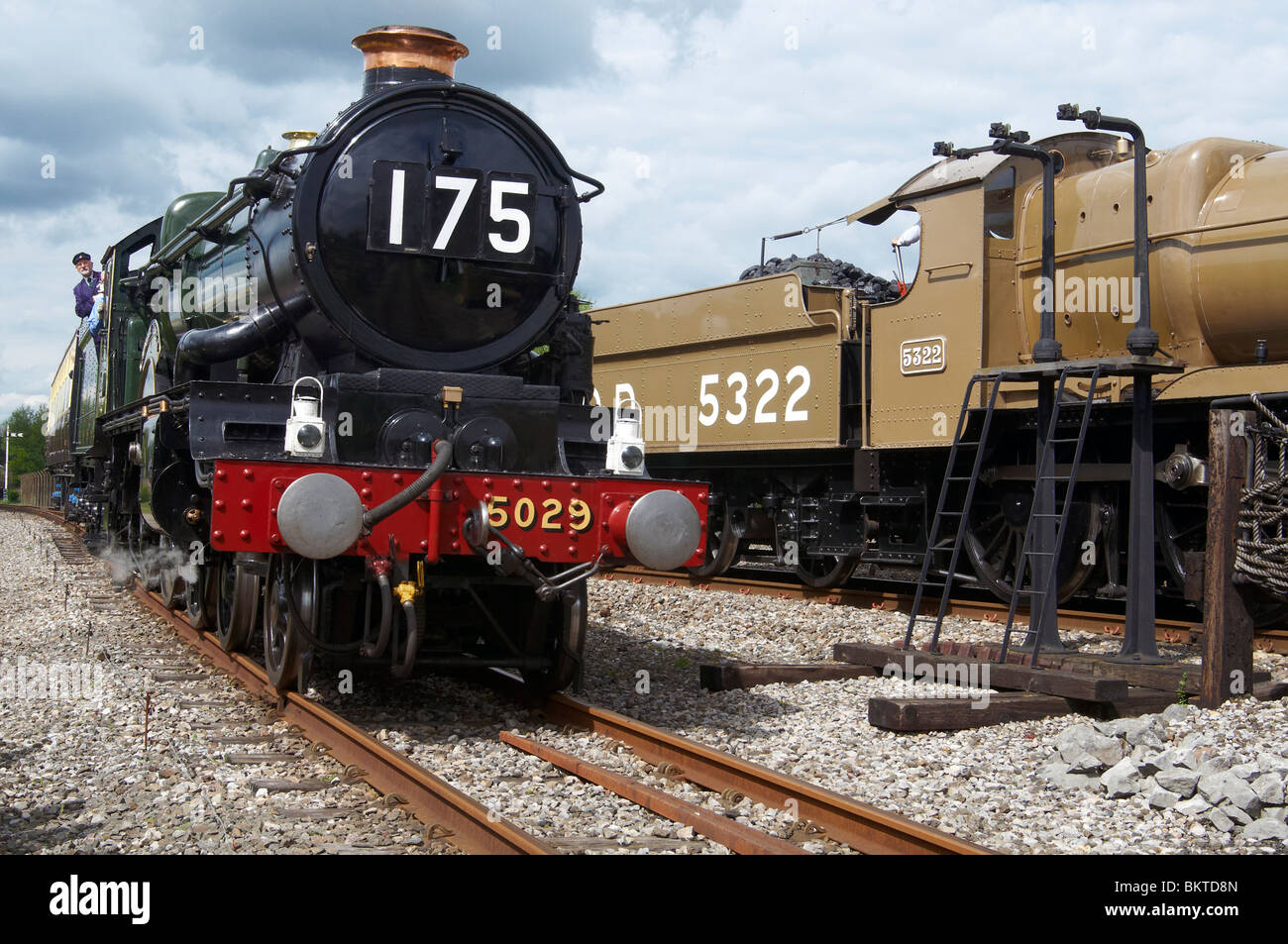 Great Western Railway 175 (GWR175) celebration of 175th anniversary of the founding of the GWR. Didcot Railway Centre Stock Photo