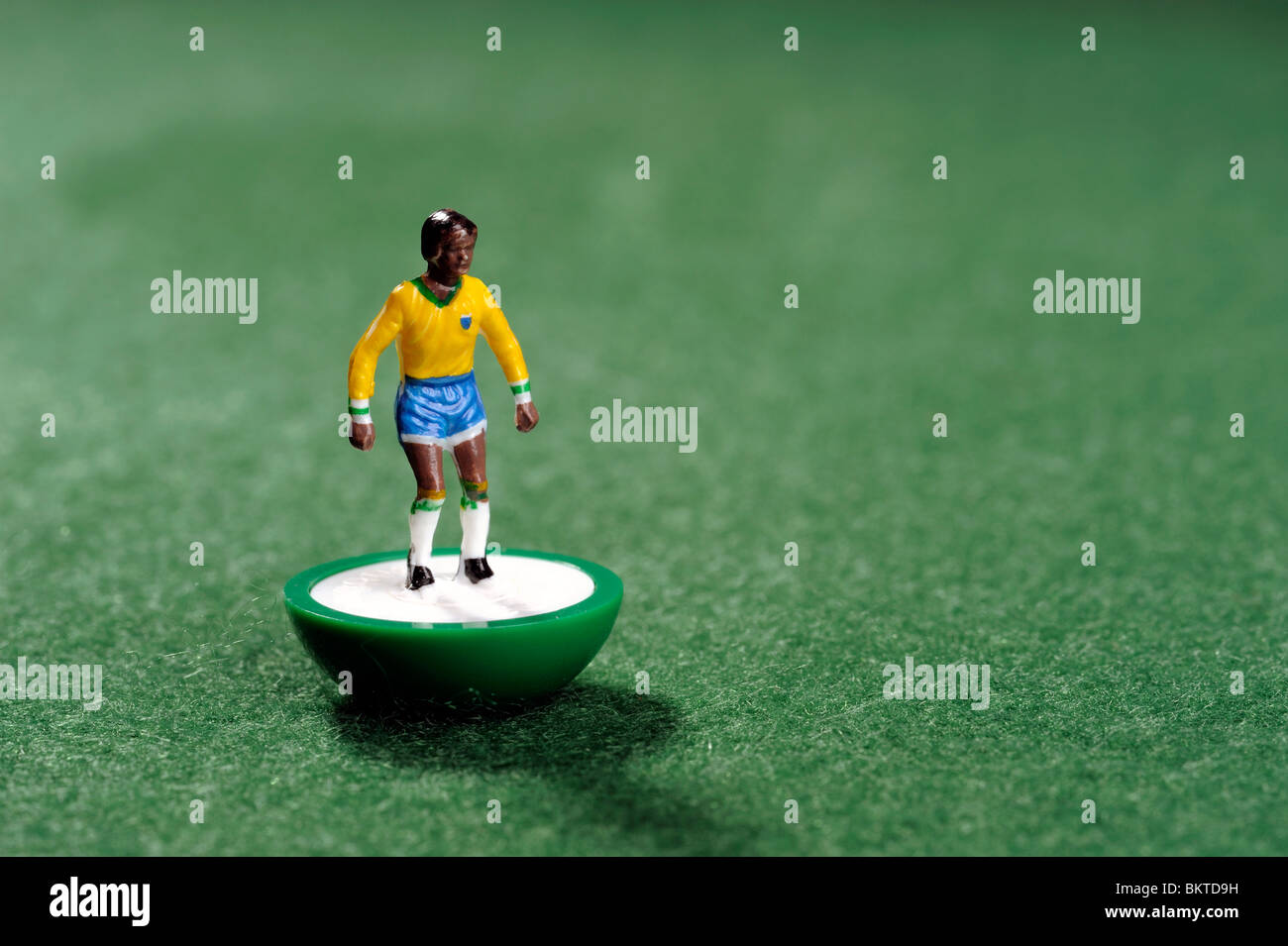 Brazil world cup subbuteo football player Stock Photo