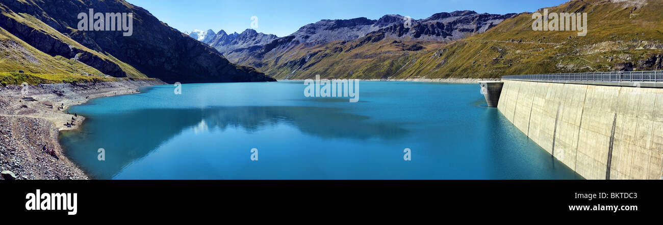 Lac de Moiry dam Stock Photo