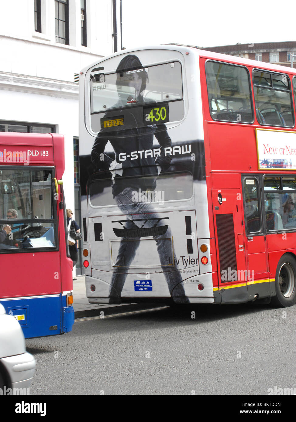 G Star Raw Advert London Bus Stock Photo - Alamy