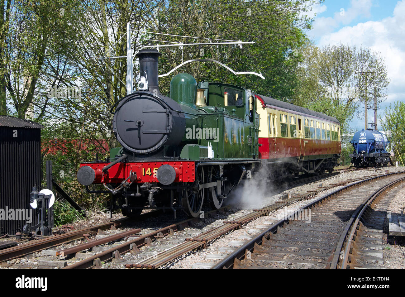 Great Western Railway 175 (GWR175) celebration of 175th anniversary of the founding of the GWR. Didcot Railway Centre nr Oxford. Stock Photo