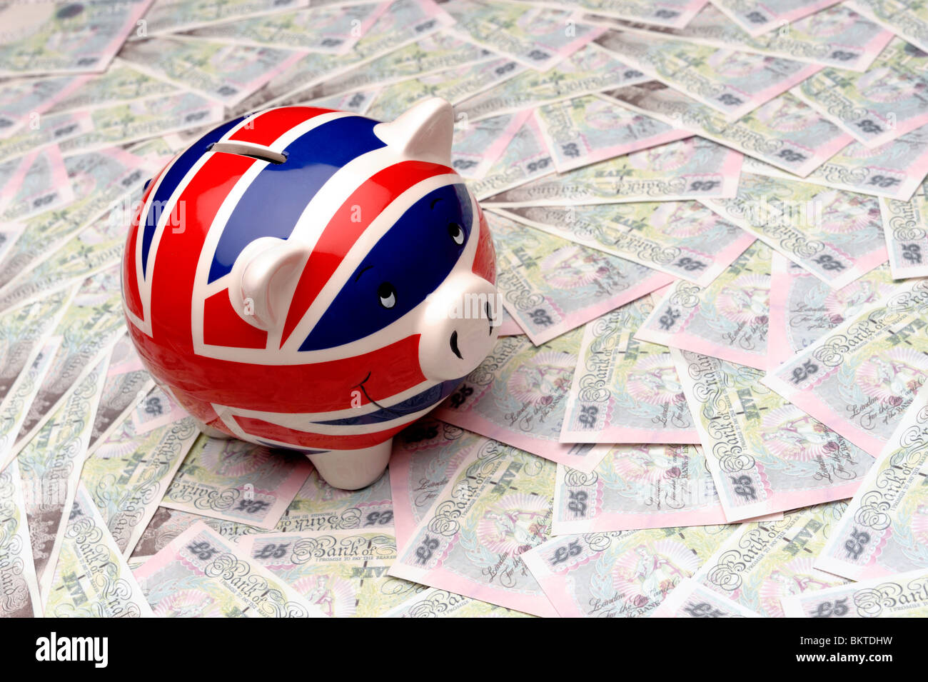UK piggy bank Stock Photo