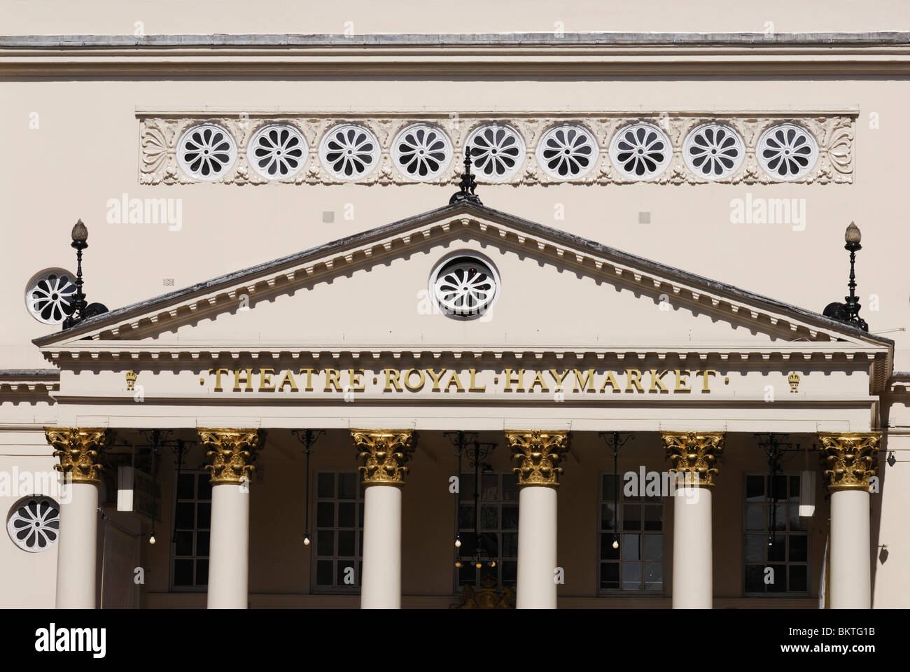 Facade of The Theatre Royal Haymarket, London, England, UK Stock Photo