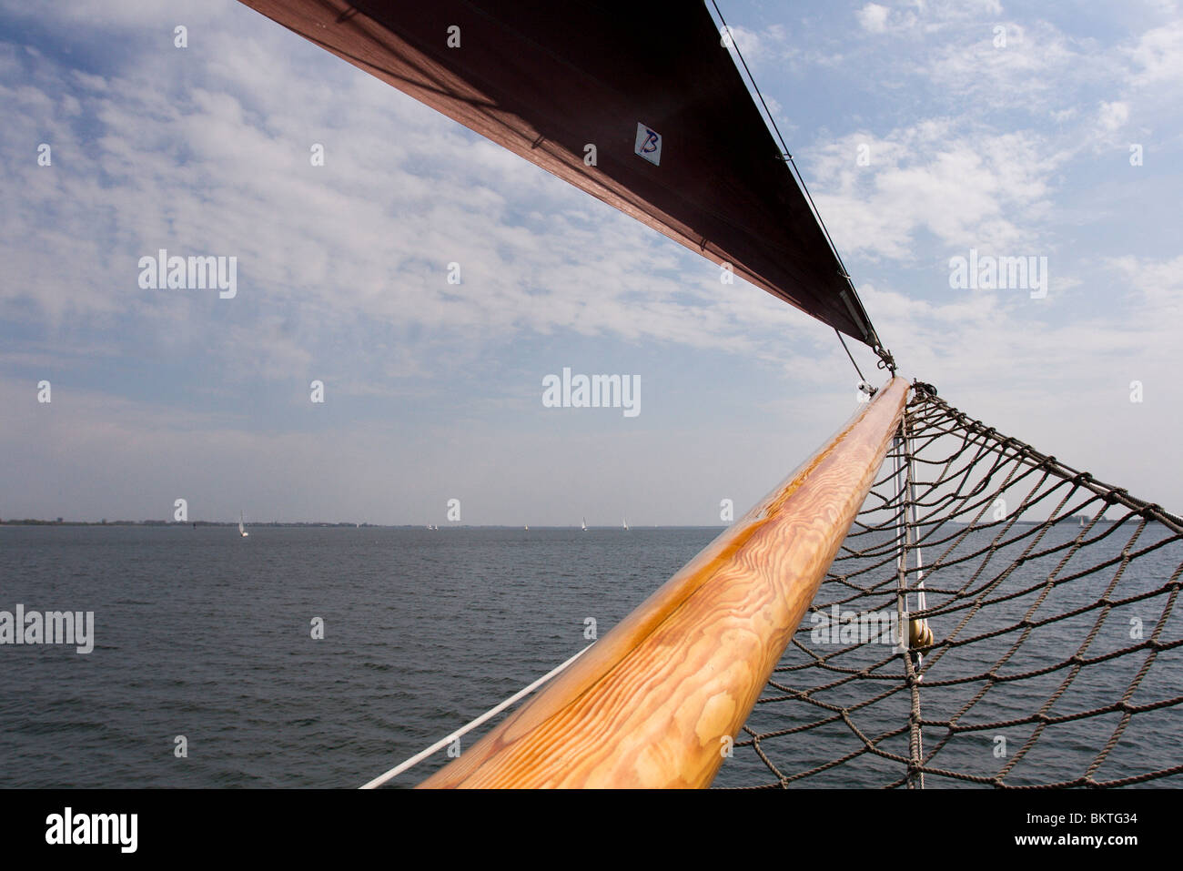 Zeilen op het Haringvliet; Sailing on the Haringvliet Stock Photo