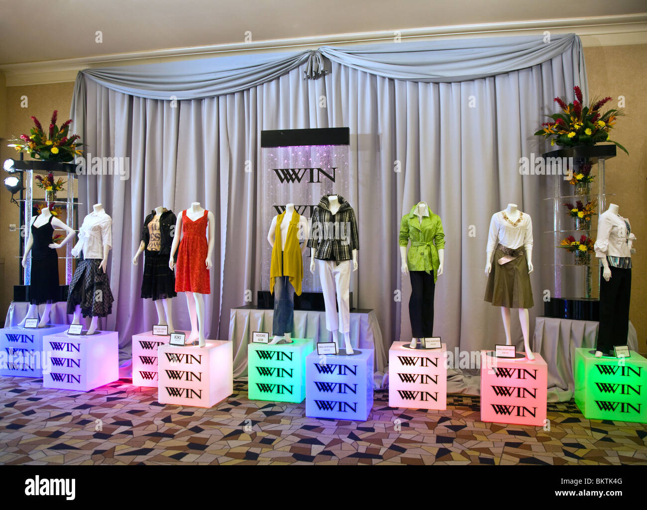 Manaquins display clothing at the WOMENS WEAR IN NEVADA or WINN show - LAS VEGAS, NEVADA Stock Photo