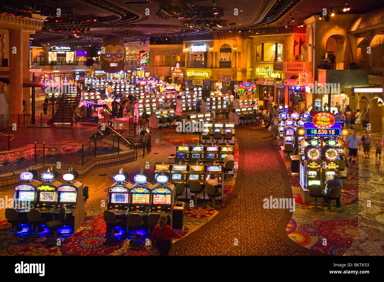 Gambling machines the RIO ALL-SUITE CASINO and HOTEL - LAS VEGAS, NEVADA Stock Photo