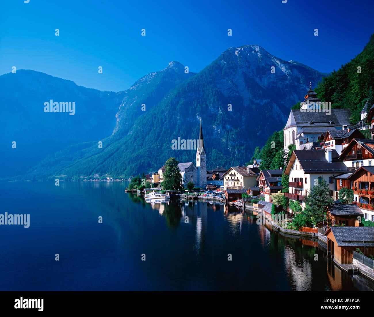 Lake Hallstatt in Austria Stock Photo