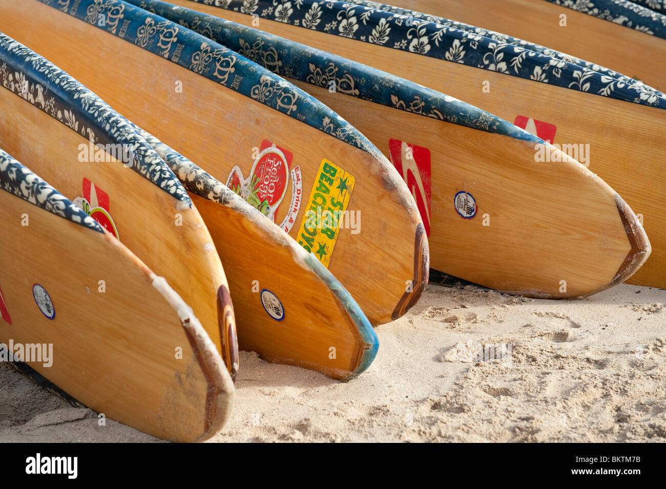 Rental Surfboards on Waikiki Beach, Honolulu, Hawaii Stock Photo Alamy