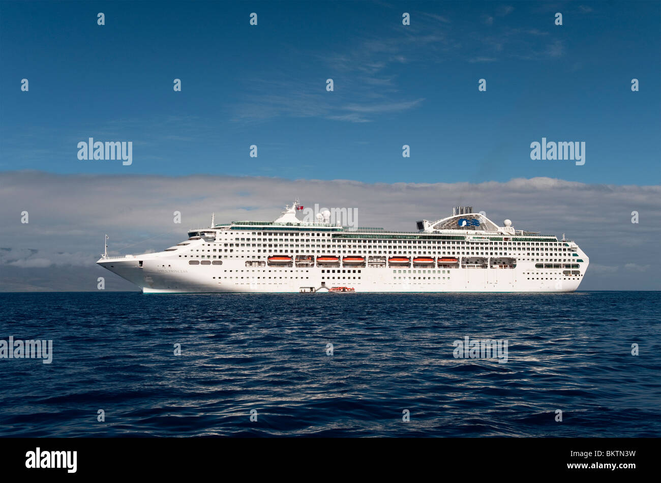 The Luxury Cruise Ship Dawn Princess at Anchor off Lahaina, Maui