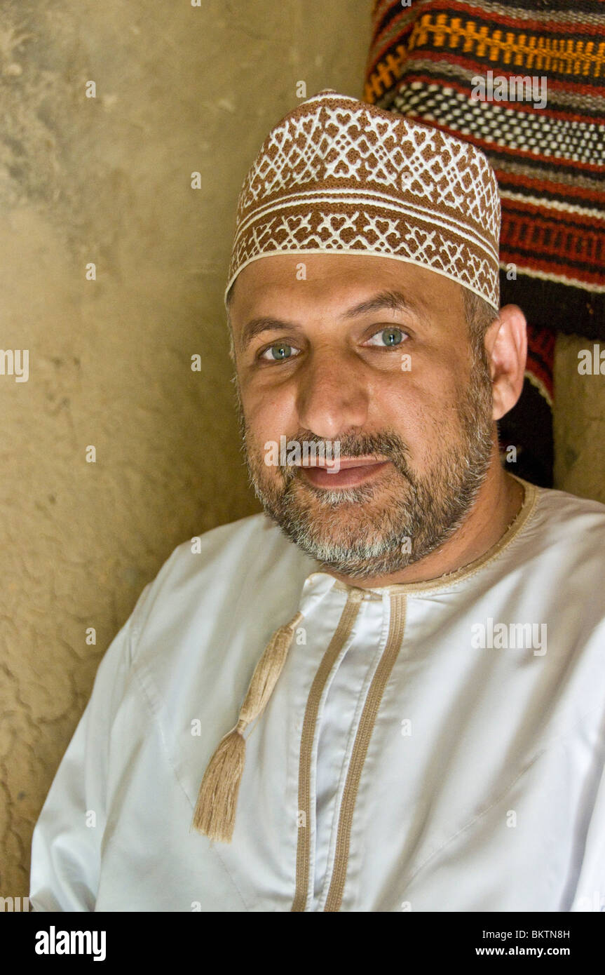 Arab Man Town of Al Hamra sultanate of Oman Stock Photo
