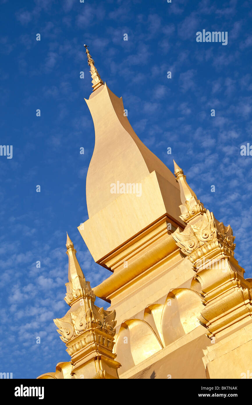 Pha That Luang (Pha Tat Luang), Vientiane, Laos Stock Photo