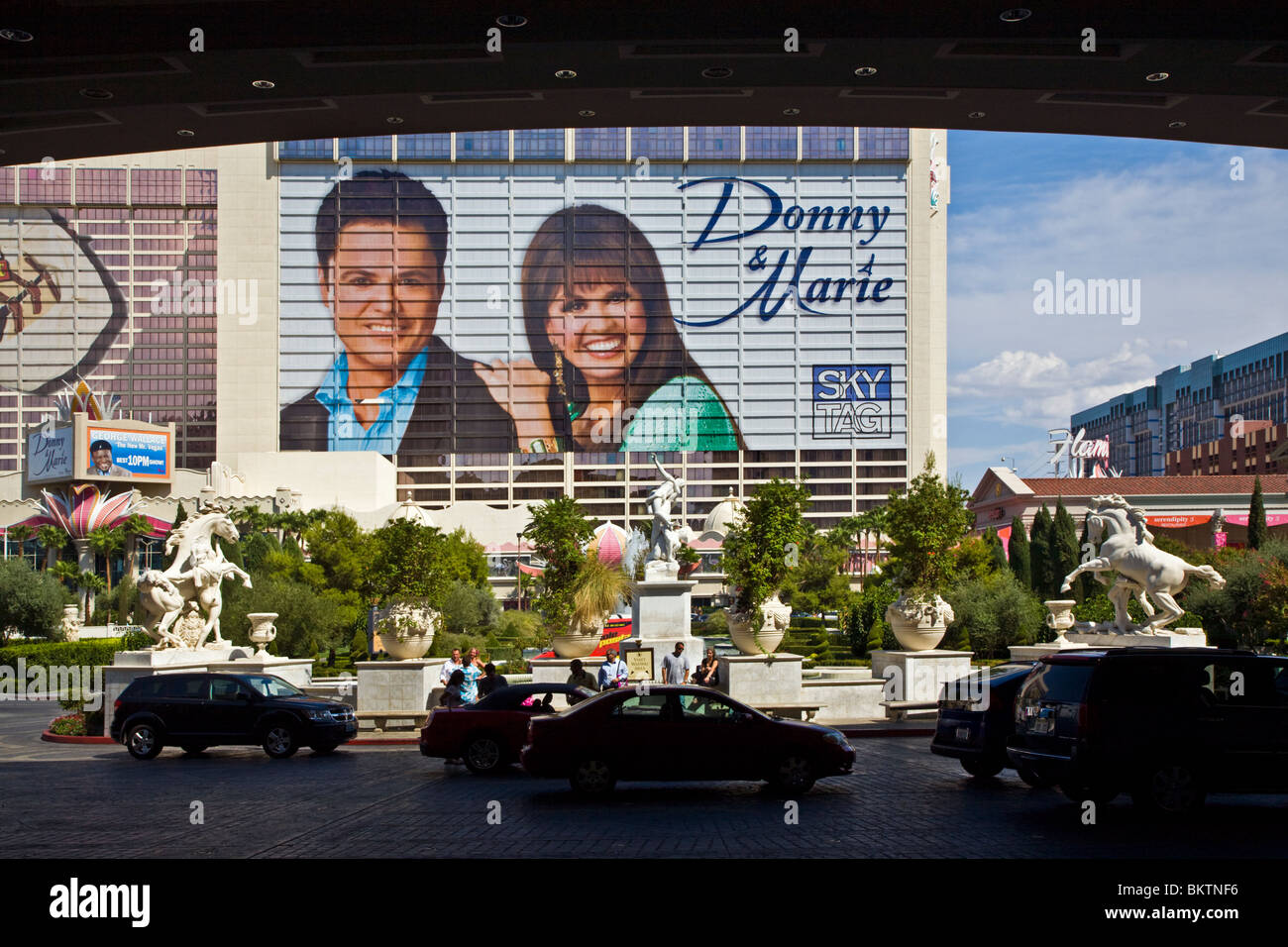 Giant BILLBOARD advertising DONNY and MARIE OSMOND - LAS VEGAS, NEVADA Stock Photo