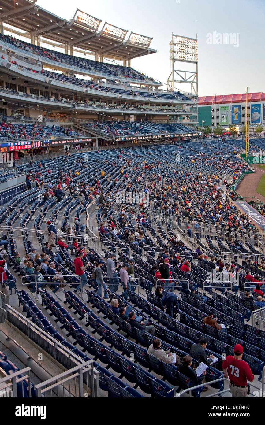 Washington, DC - A sparse crowd for a Washington Nationals baseball game at Nationals Stadium. Stock Photo