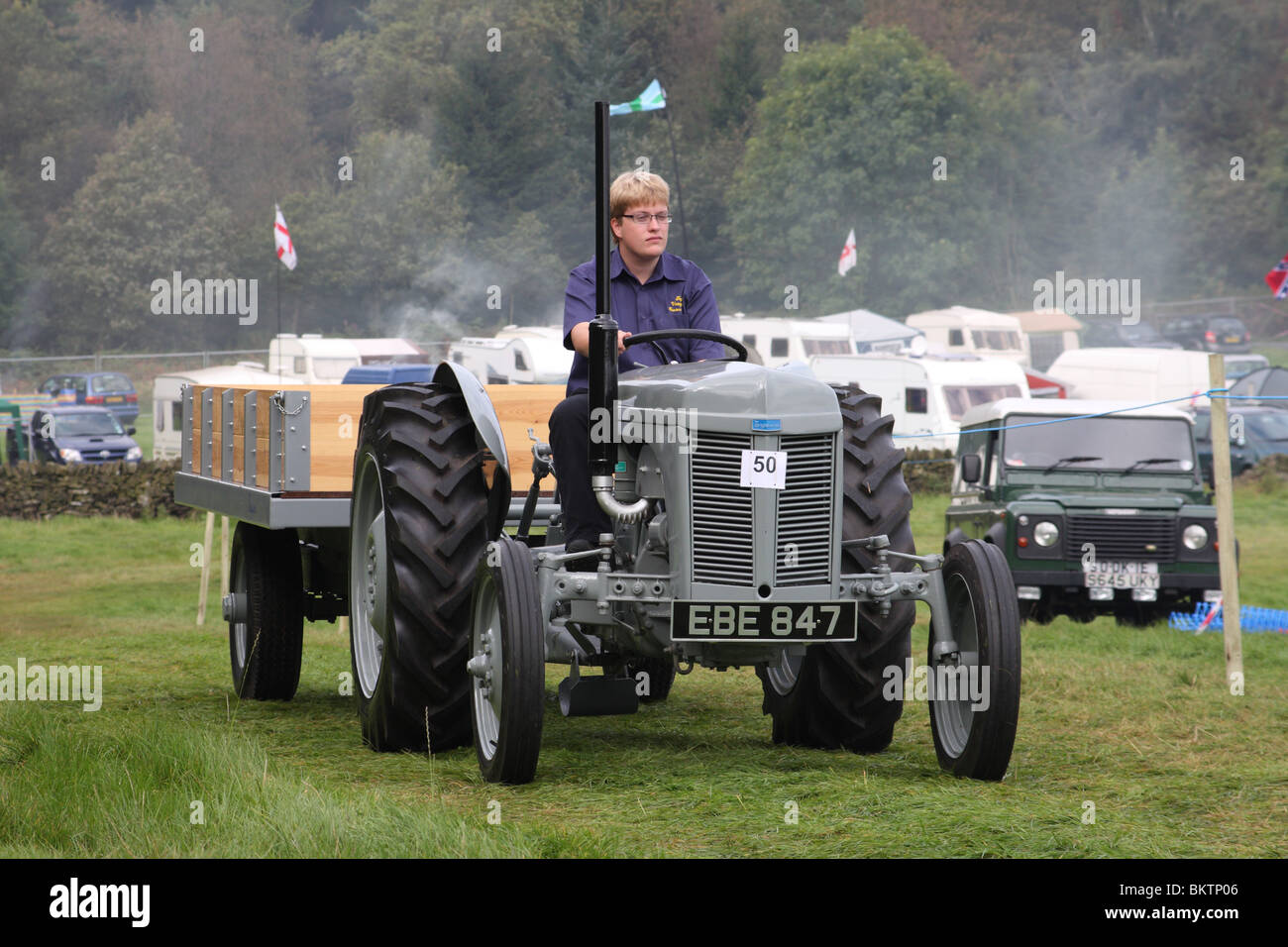 A vintage tractor at the Cromford Steam Rally, Derbyshire, England, U.K